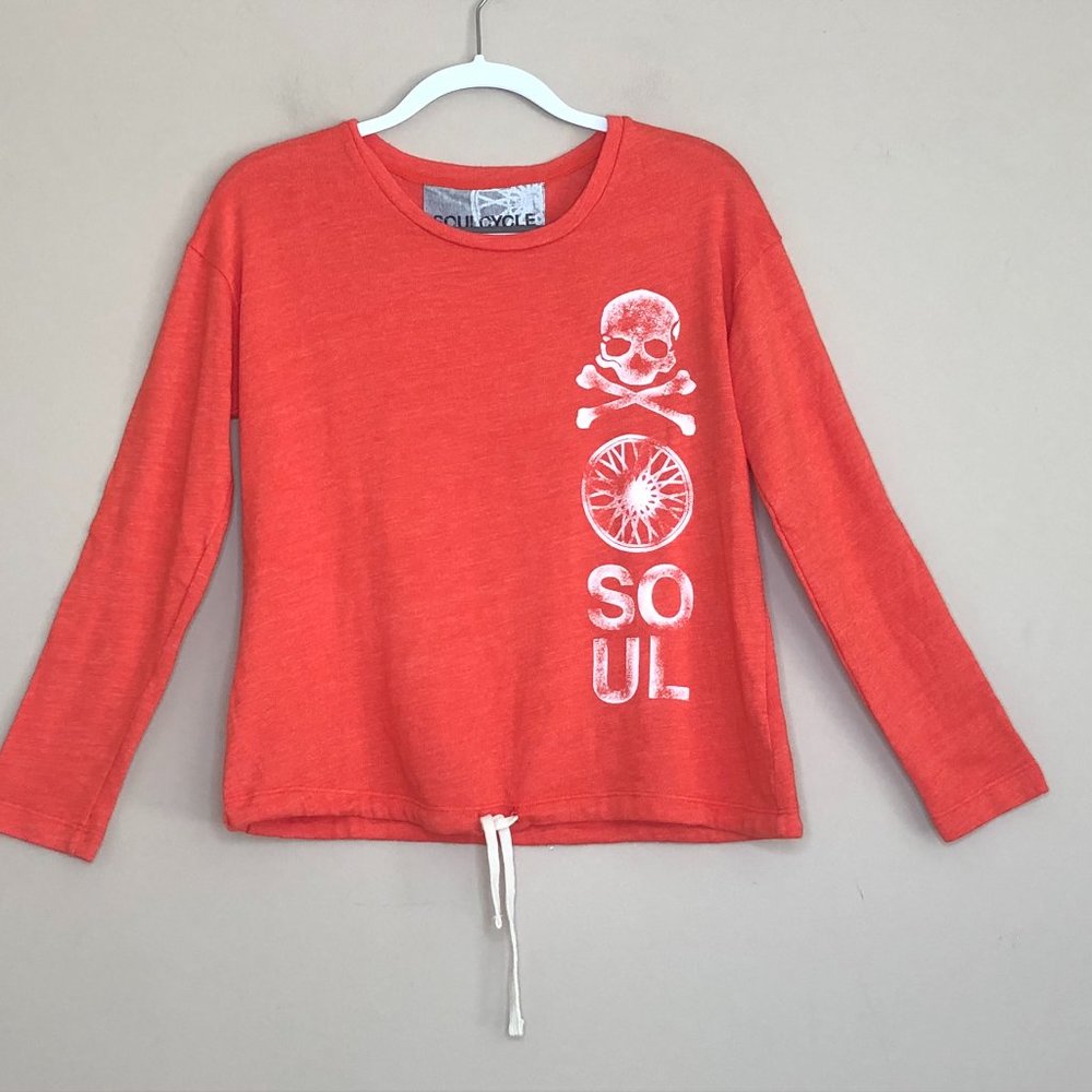 Soulcycle Skull Cross Bones Drawstring Sweatshirt - Picture 1 of 10